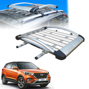 Car Roof Luggage (4x 4) Frame Aluminum Roof Frame Universal Roof Frame Travel Frame Load Frame Load Over 100 kg Roof Shelves Luggage Box Roof Rack (Silver)
