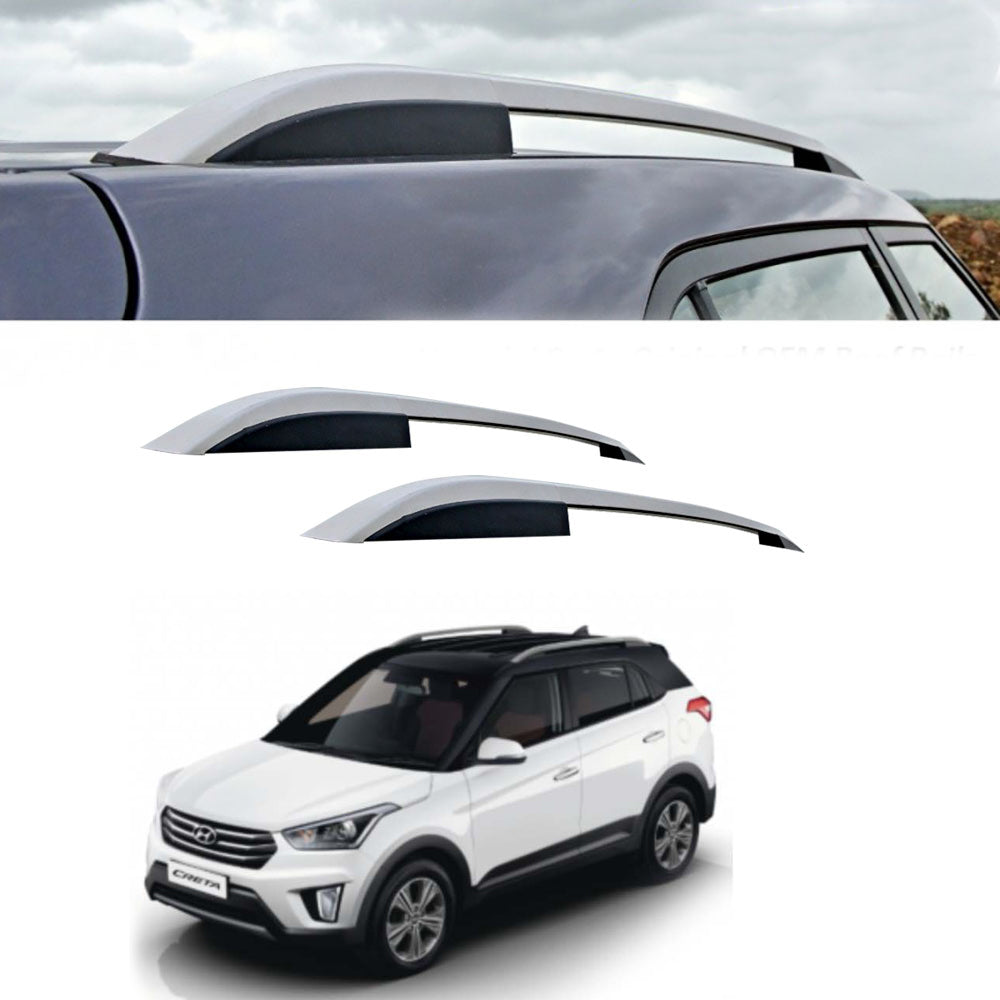 O.E. Type Roof Rail for Creta 2015 (Set of 2)|Silver Black