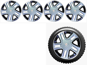 Press Type R16 Hubcap Brezza Wheel Cover Replacements for OEM Steel Wheels Polypropylene Material with Retention Ring | Set of 4 Pcs