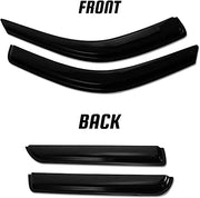 Car Rain Guards Wind Door Visor Side | Wind Visor ABS Plastic Deflector | Perfect As per Window Frame | Compatible with Most Car (Set of 4)