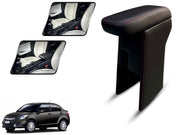Auto Pearl Premium Car Armrest with Storage Box, High-Density Foam, Nappa Leatherette, No Obstruction to Rear Window Buttons, for DZIRE TOUR 2018