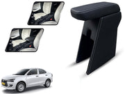 Auto Pearl Premium Car Armrest with Storage Box, High-Density Foam, Nappa Leatherette Black with double Stitching, No Obstruction to Rear Window Buttons, for DZIRE-TOUR-2023