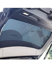 Rear Dicky Cotton Mesh Fabric Sun Shades Car Curtain 1 Pc- (Black)