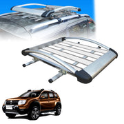 Car Roof Luggage (4x 4) Frame Aluminum Roof Frame Universal Roof Frame Travel Frame Load Frame Load Over 100 kg Roof Shelves Luggage Box Roof Rack (Silver)