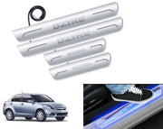 Auto Pearl Car Door Foot Step Led Sill/Scuff Plates With Mirror Finish Compatible with All Models (Set of 4)