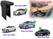 Auto Pearl Premium Car Armrest with Storage Box, High-Density Foam, Nappa Leatherette Black with double Stitching, No Obstruction to Rear Window Buttons, for DZIRE-TOUR-2023
