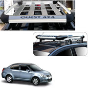 Car Roof Quest Luggage (4x 4) Frame Aluminum Roof Frame Universal Roof Frame Travel Frame Load Frame Load Over 100 kg Roof Shelves Luggage Box Roof Rack (Silver)