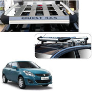 Car Roof Quest Luggage (4x 4) Frame Aluminum Roof Frame Universal Roof Frame Travel Frame Load Frame Load Over 100 kg Roof Shelves Luggage Box Roof Rack (Silver)