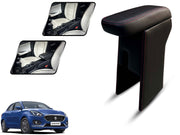 Auto Pearl Premium Car Armrest with Storage Box, High-Density Foam, Nappa Leatherette, No Obstruction to Rear Window Buttons, for Dzire 2018-2019