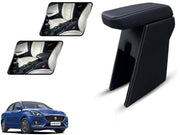 Auto Pearl Premium Car Armrest with Storage Box, High-Density Foam, Nappa Leatherette, No Obstruction to Rear Window Buttons, for Dzire 2018-2019