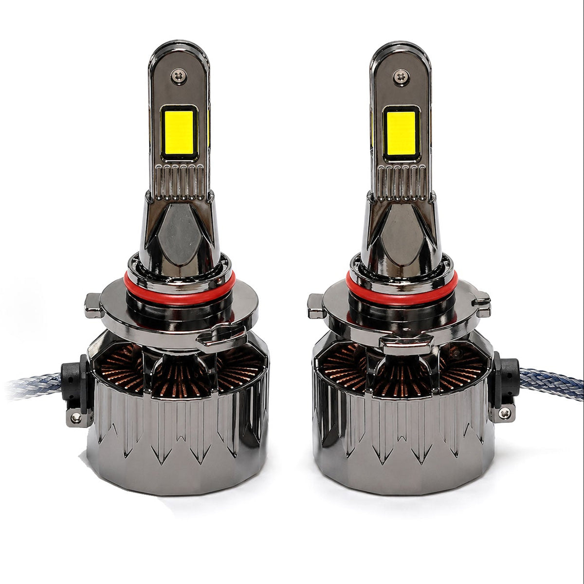Auto Pearl 9006-6500K 320W (160W Each), 18000LM LED Headlight Bulb with rear cooling Fan for Car (Cool White Light LED Headlight Bulb)
