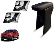Auto Pearl Premium Car Armrest with Storage Box, High-Density Foam, Nappa Leatherette Black with double Stitching, No Obstruction to Rear Window Buttons, for Ecosport (2013-2017)