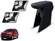 Auto Pearl Premium Car Armrest with Storage Box, High-Density Foam, Nappa Leatherette Black with double Stitching, No Obstruction to Rear Window Buttons, for Ecosport (2013-2017)