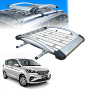 Car Roof Luggage (4x 4) Frame Aluminum Roof Frame Universal Roof Frame Travel Frame Load Frame Load Over 100 kg Roof Shelves Luggage Box Roof Rack (Silver)