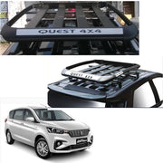 Car Roof Quest Luggage (4x 4) Frame Aluminum Roof Frame Universal Roof Frame Travel Frame Load Frame Load Over 100 kg Roof Shelves Luggage Box Roof Rack (Black)