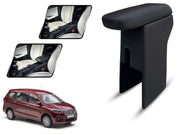 Auto Pearl Premium Car Armrest with Storage Box, High-Density Foam, Nappa Leatherette Black with double Stitching, No Obstruction to Rear Window Buttons, for Ertiga 2019 onwards