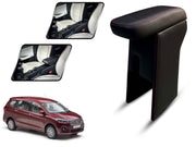 Auto Pearl Premium Car Armrest with Storage Box, High-Density Foam, Nappa Leatherette Black with double Stitching, No Obstruction to Rear Window Buttons, for Ertiga 2019 onwards