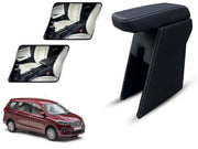 Auto Pearl Premium Car Armrest with Storage Box, High-Density Foam, Nappa Leatherette Black with double Stitching, No Obstruction to Rear Window Buttons, for Ertiga 2019 onwards