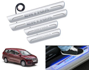 Auto Pearl Car Door Foot Step Led Sill/Scuff Plates With Mirror Finish Compatible with All Models (Set of 4)