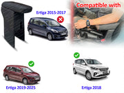 Auto Pearl Premium Car Armrest with Storage Box, High-Density Foam, Nappa Leatherette Black with double Stitching, No Obstruction to Rear Window Buttons, for Ertiga-2018