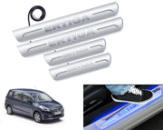 Auto Pearl Car Door Foot Step Led Sill/Scuff Plates With Mirror Finish Compatible with All Models (Set of 4)