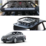 Car Roof Quest Luggage (4x 4) Frame Aluminum Roof Frame Universal Roof Frame Travel Frame Load Frame Load Over 100 kg Roof Shelves Luggage Box Roof Rack (Black)