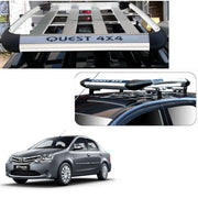 Car Roof Quest Luggage (4x 4) Frame Aluminum Roof Frame Universal Roof Frame Travel Frame Load Frame Load Over 100 kg Roof Shelves Luggage Box Roof Rack (Silver)