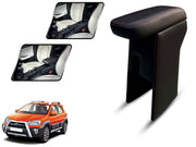 Auto Pearl Premium Car Armrest with Storage Box, High-Density Foam, Nappa Leatherette Black with double Stitching, No Obstruction to Rear Window Buttons, for Etios-Cross-2010-2014