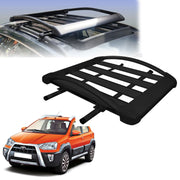 Car Roof Luggage (4x 4) Frame Aluminum Roof Frame Universal Roof Frame Travel Frame Load Frame Load Over 100 kg Roof Shelves Luggage Box Roof Rack (Black)