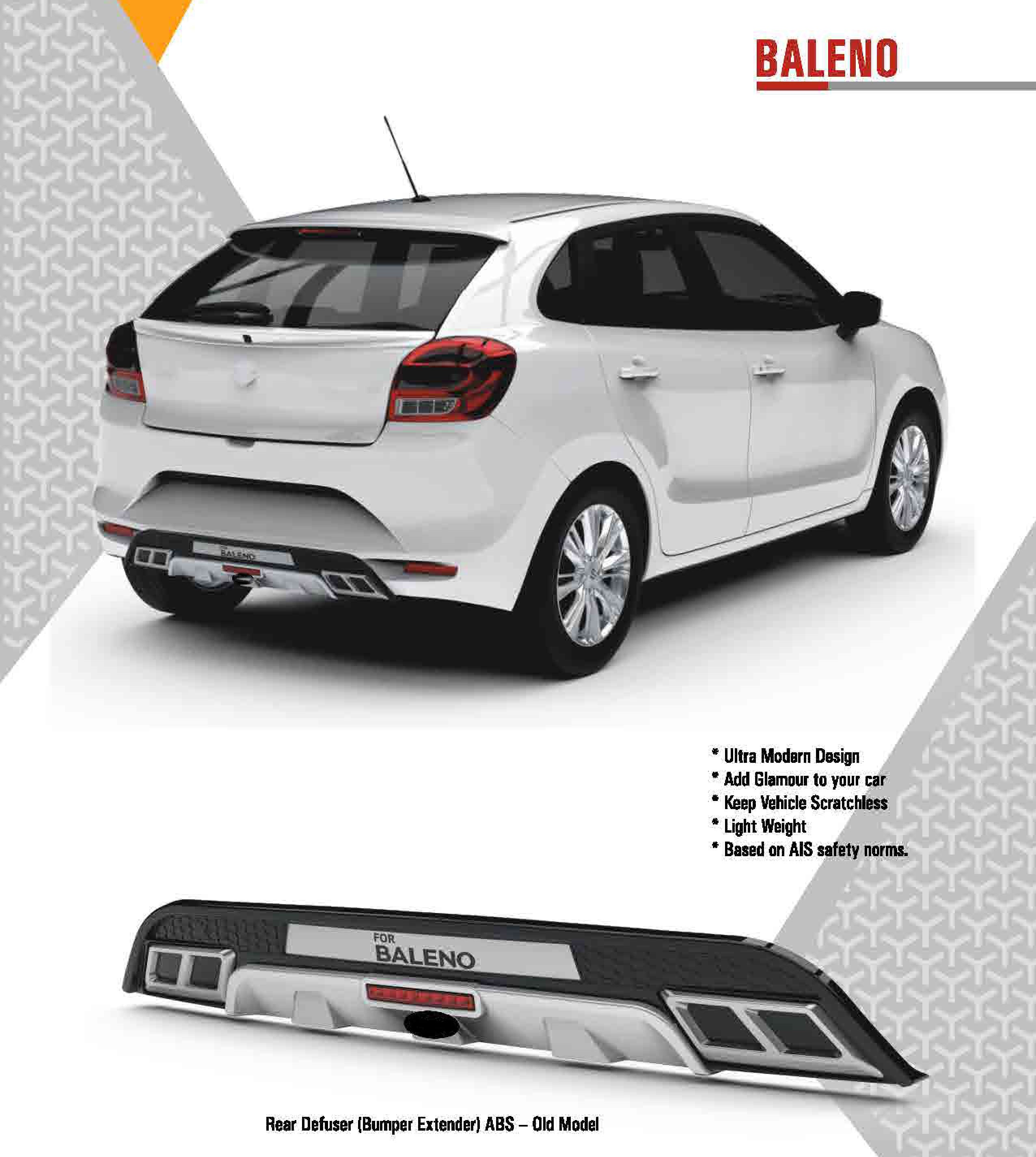 Bumper Diffuser (Rear) Reflector Imported Quality Compatible with Baleno Old