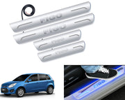 Auto Pearl Car Door Foot Step Led Sill/Scuff Plates With Mirror Finish Compatible with All Models (Set of 4)