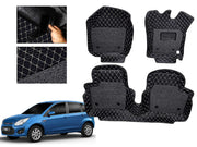 7D Car Floor Mats Luxury Leatherite 7D-Car Floor Mat with Velcro-Tape