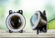Premium Quality LED Lens Fog Light with Halo Ring Angel Eye lights (Set of 2)