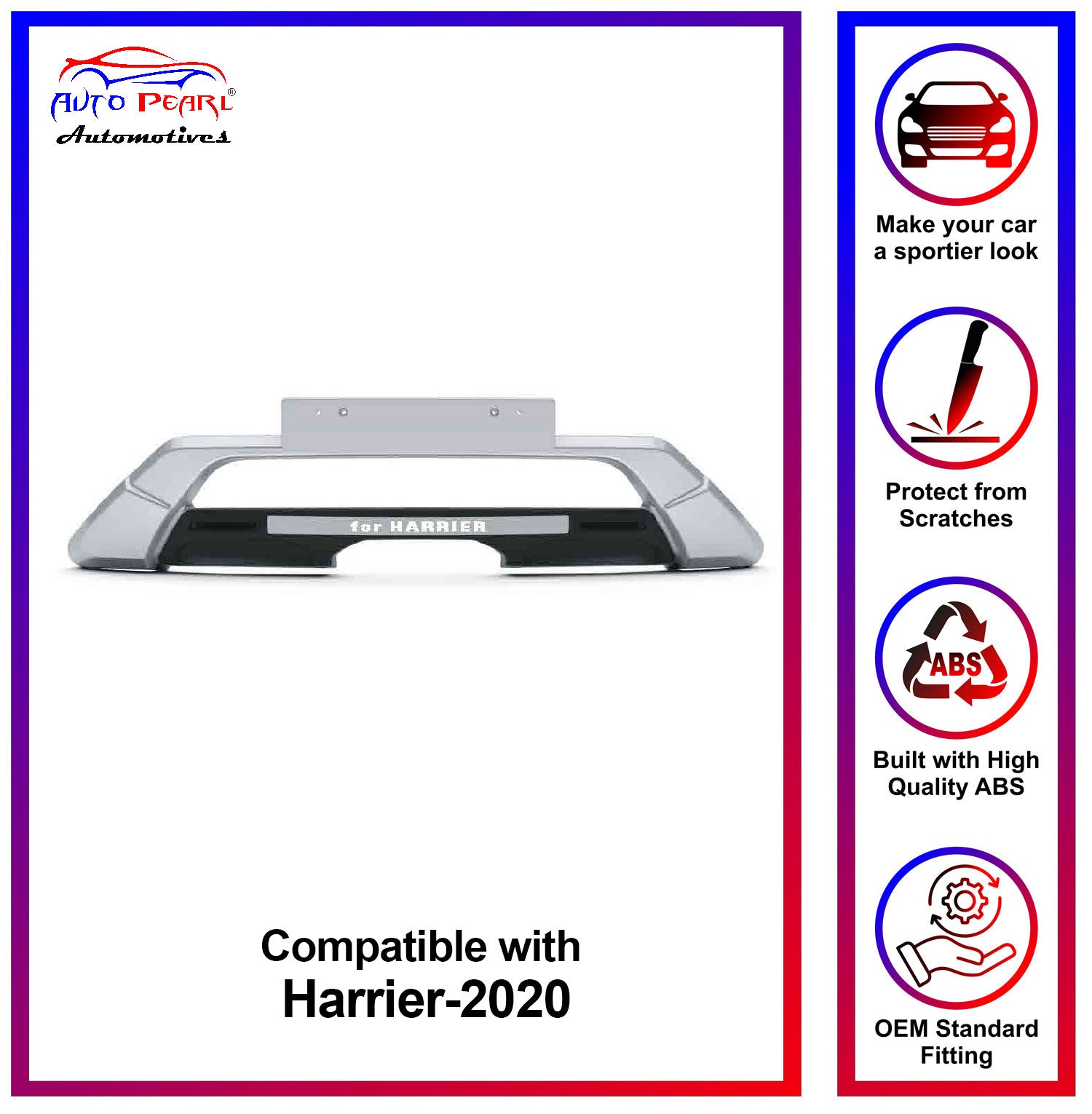 Bumper Diffuser (Front & Rear) Set Reflector Imported Quality Compatible with Harrier 2020