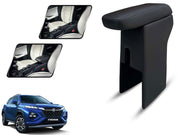 Auto Pearl Premium Car Armrest with Storage Box, High-Density Foam, Nappa Leatherette Black with double Stitching, No Obstruction to Rear Window Buttons, for Fronx-2022-2025