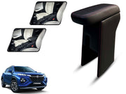 Auto Pearl Premium Car Armrest with Storage Box, High-Density Foam, Nappa Leatherette Black with double Stitching, No Obstruction to Rear Window Buttons, for Fronx-2022-2025