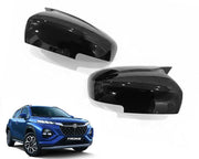 Auto Pearl Batman Style Car Side Mirror Cover Cap, ABS Material, Black, Compatible for All Car (Pack of 2)