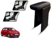 Auto Pearl Premium Car Armrest with Storage Box, High-Density Foam, Nappa Leatherette Black with double Stitching, No Obstruction to Rear Window Buttons, for Grand-i10-NIOS-2024
