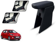 Auto Pearl Premium Car Armrest with Storage Box, High-Density Foam, Nappa Leatherette Black with double Stitching, No Obstruction to Rear Window Buttons, for Grand-i10-NIOS-2024
