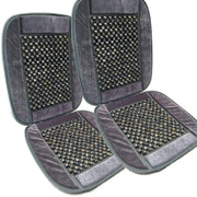 Car Seat Cover Wooden Beads Velvet for Car Wooden Acupressure Natural Beige Color, Universal Fit for All Cars