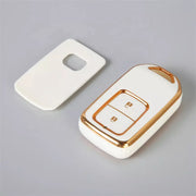 TPU Key Cover Compatible for Honda City | Amaze | WRV | CRV | Jazz | 3 Button Smart Key