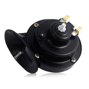 Black Horn Super Loud Horns, Waterproof, Dustproof Durable Air Electric Snail Horn, 12V Raging Sound Air Horns compatible with All Cars