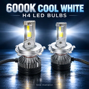 Auto Pearl F15 H4 LED Headlight Bulb, 6000K Cool White Light, 360W (180W Each), 21000LM, with Rear Cooling Fan