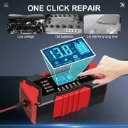 Auto Pearl 10A 12V-24V Smart Car Battery Charger Bike Truck Trickle Charger 100 Ah Battery for All Vehicles