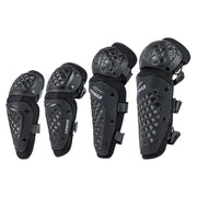Auto Pearl Motorcycle Knee Pads and Elbow Pads Protective Set for Riding, Cycling and Multi Sports Safety Protection compatible with All Bike (Black, 4 Pcs)