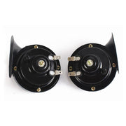 Black Horn Super Loud Horns, Waterproof, Dustproof Durable Air Electric Snail Horn, 12V Raging Sound Air Horns compatible with All Cars