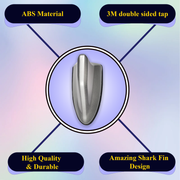 Shark Fin Antenna Universal Replacement Car Antenna Roof Aerial ABS Material Waterproof Rubber Ring AM FM Radio Signal