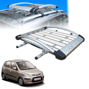 Car Roof Luggage (4x 4) Frame Aluminum Roof Frame Universal Roof Frame Travel Frame Load Frame Load Over 100 kg Roof Shelves Luggage Box Roof Rack (Silver)