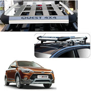 Car Roof Quest Luggage (4x 4) Frame Aluminum Roof Frame Universal Roof Frame Travel Frame Load Frame Load Over 100 kg Roof Shelves Luggage Box Roof Rack (Silver)