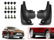 O.E Type Custom Front and Rear Mud Flap Guard (Set of 4 Pcs) | Compatible with HYUNDAI | Black